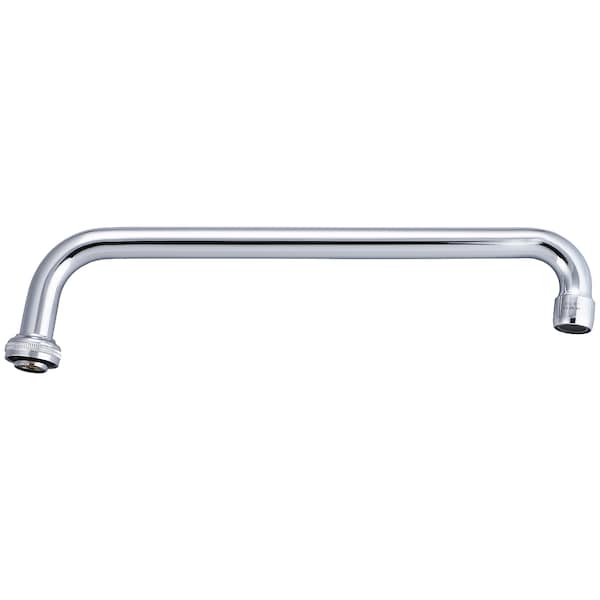 12" Swivel Tube Spout With Aerator, Polished Chrome